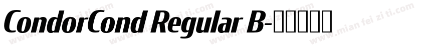 CondorCond Regular B字体转换